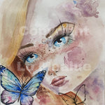 Original watercolor maleri 6