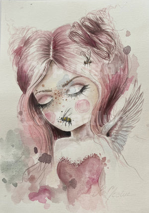 Original watercolor maleri 3