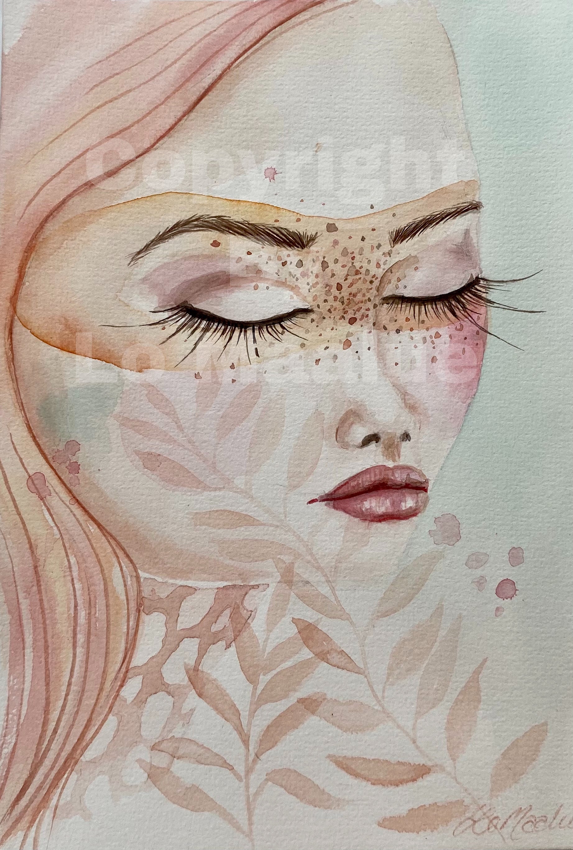 Original watercolor maleri 2