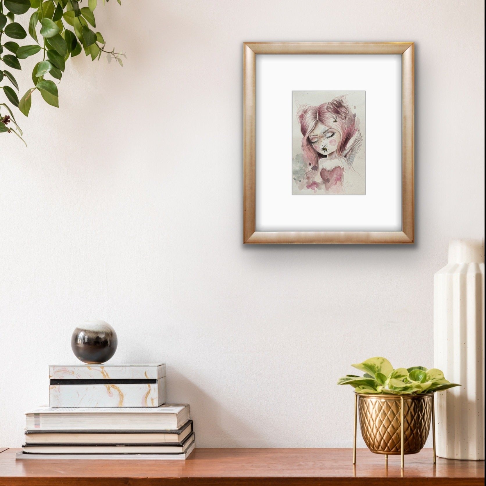 Original watercolor maleri 3